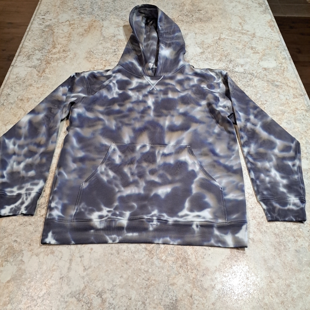 Lululemon All Yours Hoodie Marmoleado Tie Dye Graphite Grey Sz 8 EUC